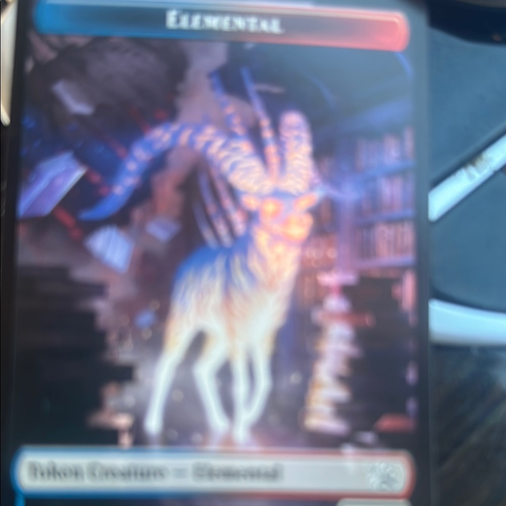 Magic: The Gathering Elemental Card - Red and Blue